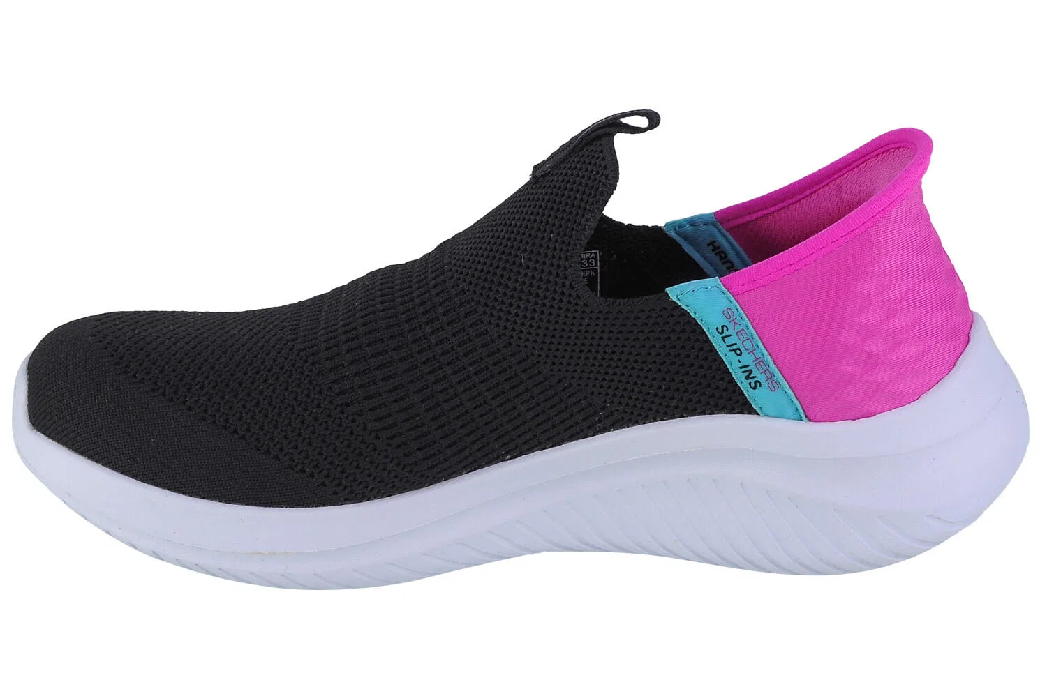 Детские кроссовки для девочек Slip-Ins Ultra Flex 3.0 Fresh Time Skechers, Schwarz — фото 2