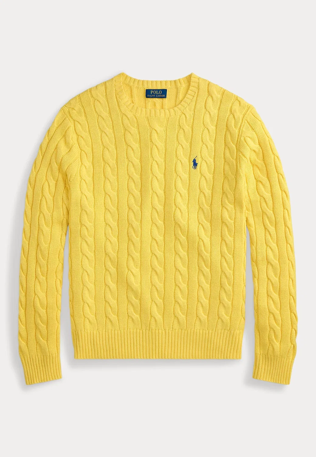 Хлопковый свитер крупной вязки - джемпер Polo Ralph Lauren, Collegiate Yellow — фото 4