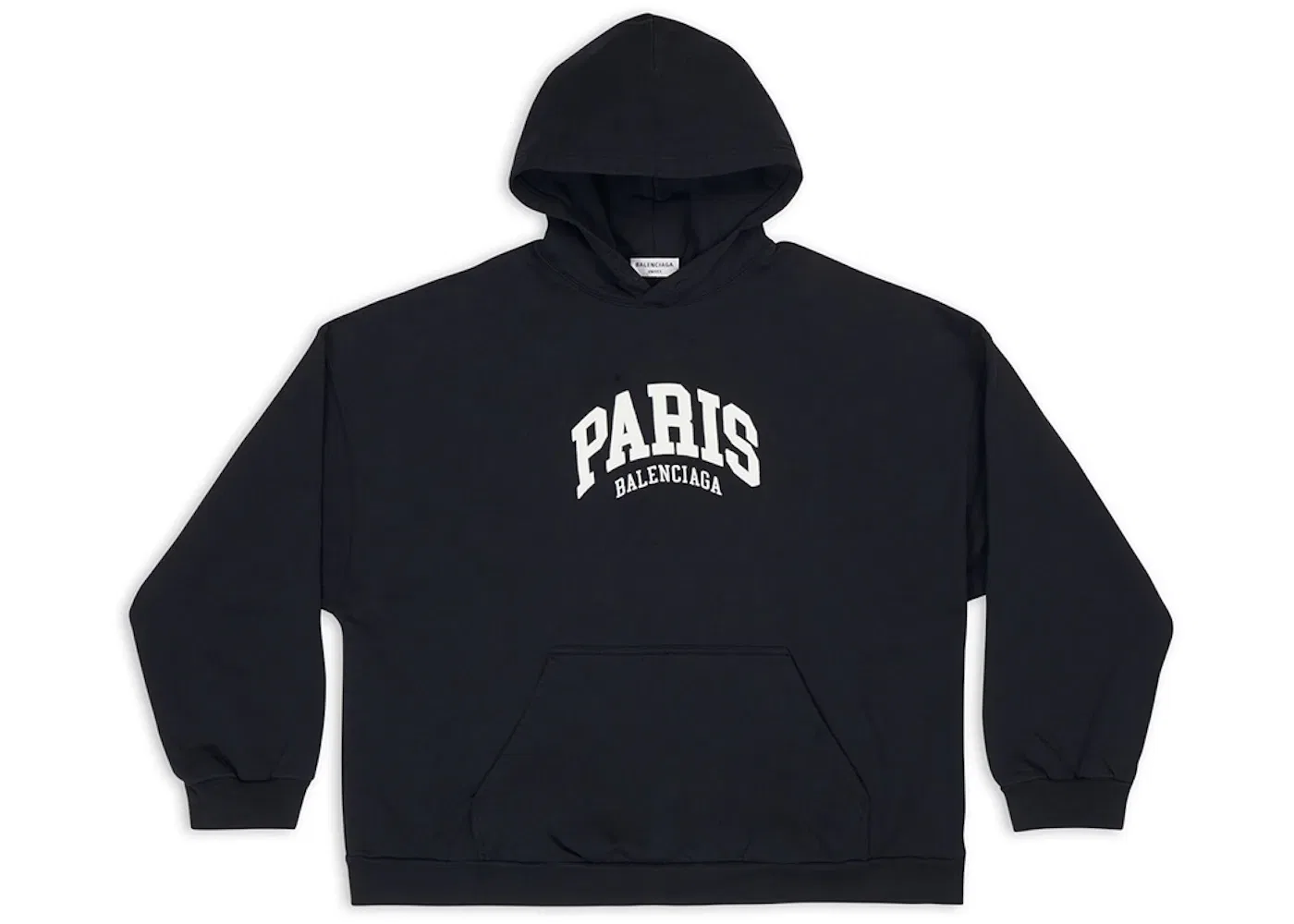 Женский худи с принтом Cities Paris Wide Fit Balenciaga, Black