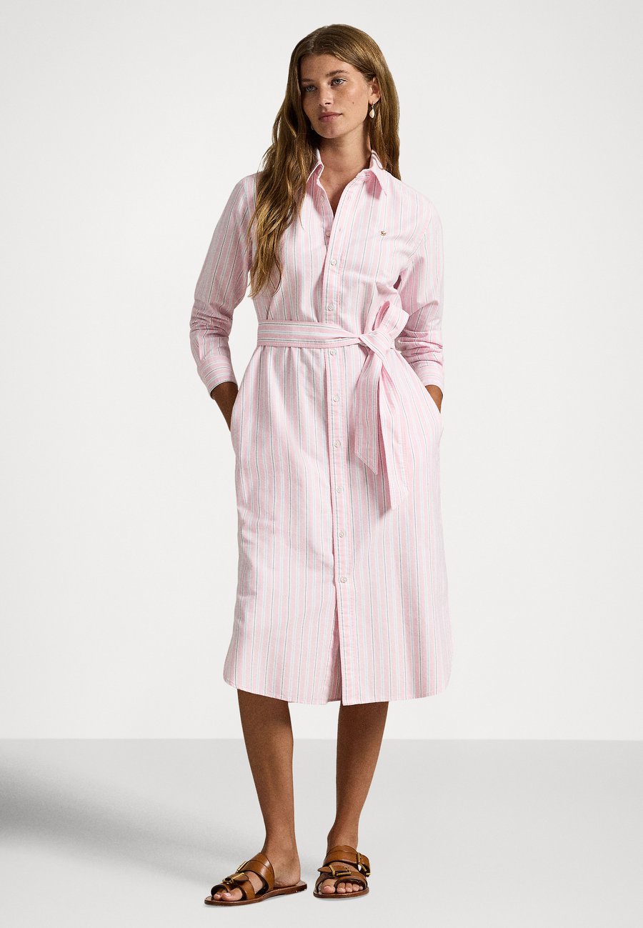 Платье Polo Ralph Lauren STRIPED COTTON OXFORD BELTED SHIRTDRESS, 169 Pink Blue Multi/Pink — фото 2
