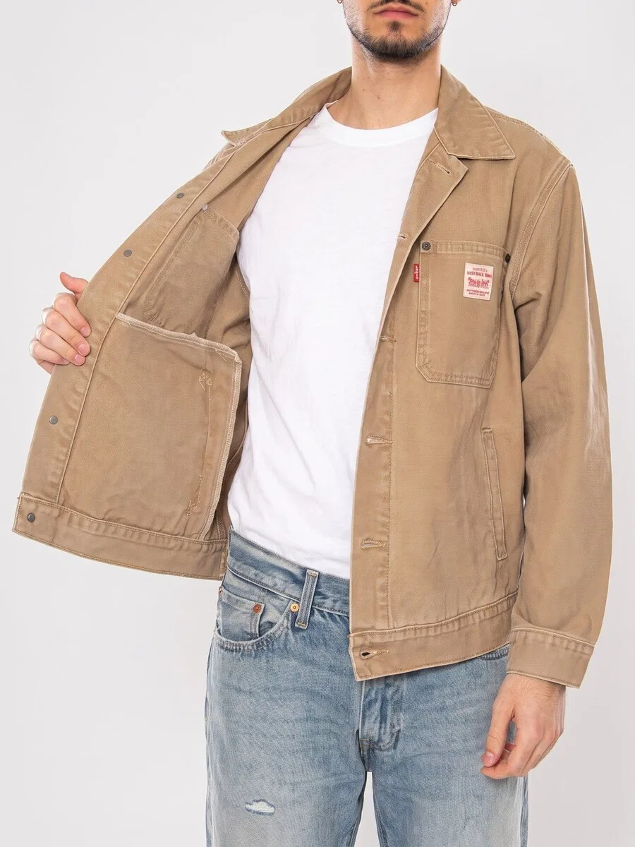 Куртка LEVI'S для межсезонья 'SUNRISE TRUCKER TIGER'S EYES' коричневого цвета — фото 4