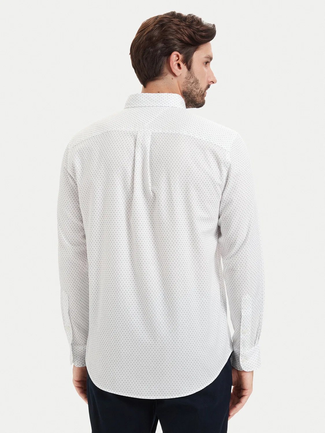 Мужская рубашка стандартного кроя Poplin Tommy Hilfiger, белый — фото 3