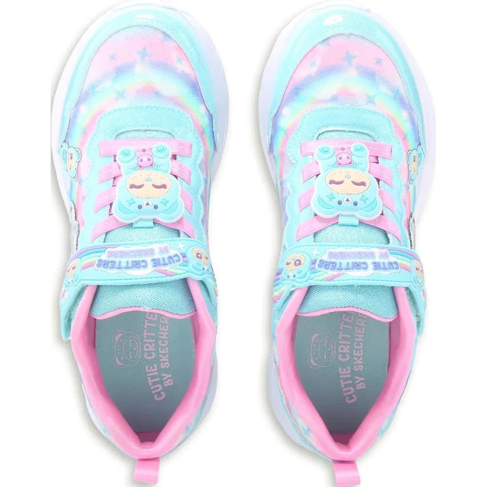 Детские яркие кроссовки Skechers, Turquoise Multi — фото 4