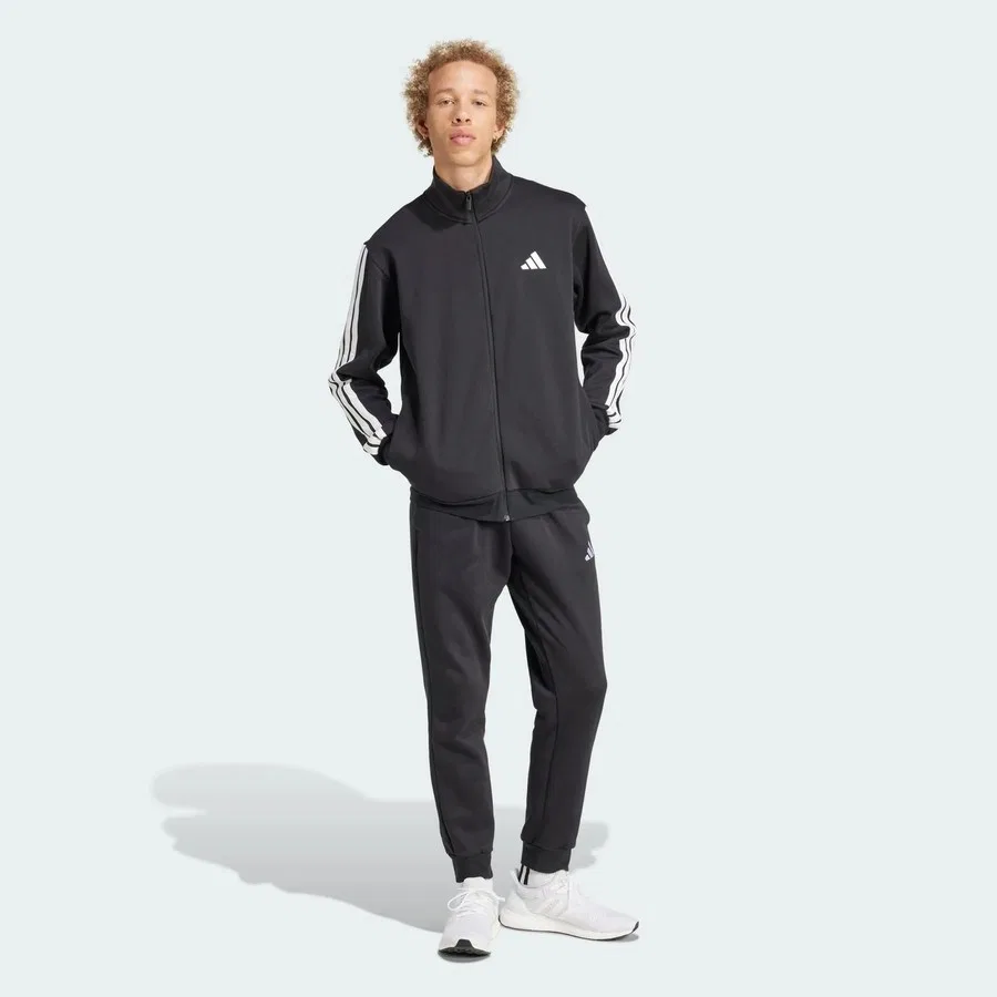 Спортивный костюм с тремя полосками adidas, Черный