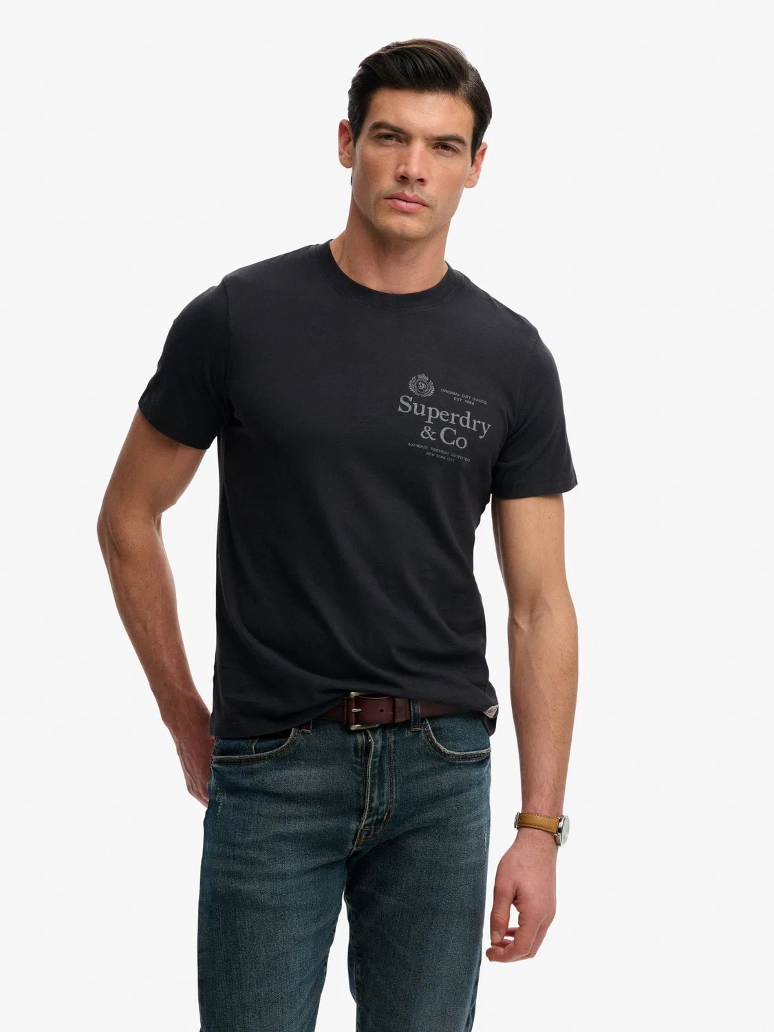 Футболка свободного кроя, 1954 Company Relaxed Superdry, черный — фото 3