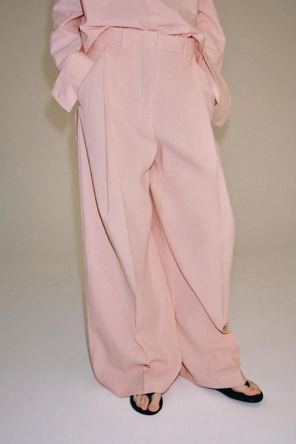 Плиссированные брюки из коллекции ZW ZARA, Pink — фото 4