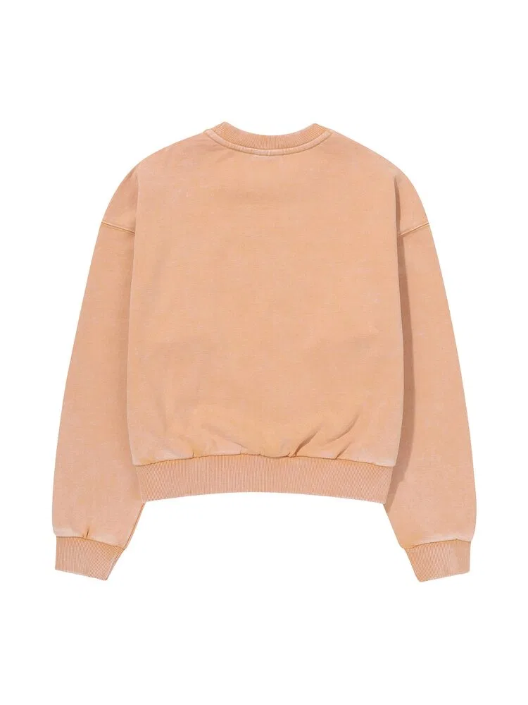 Свитшот женский с винтажной стиркой, W Vintage Washed Crop Sweatshirt SUPERDRY, Light Orange — фото 4