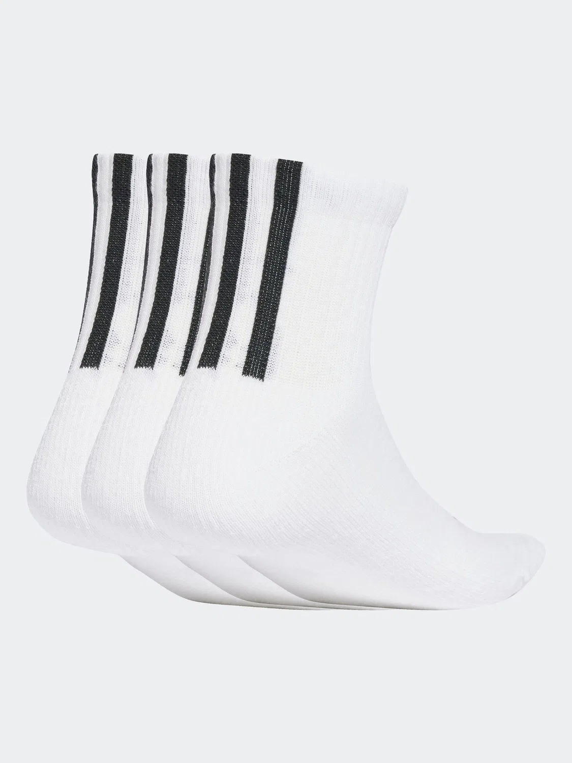 Носки adidas Originals White 3 Stripe 3 Pack, белые — фото 2