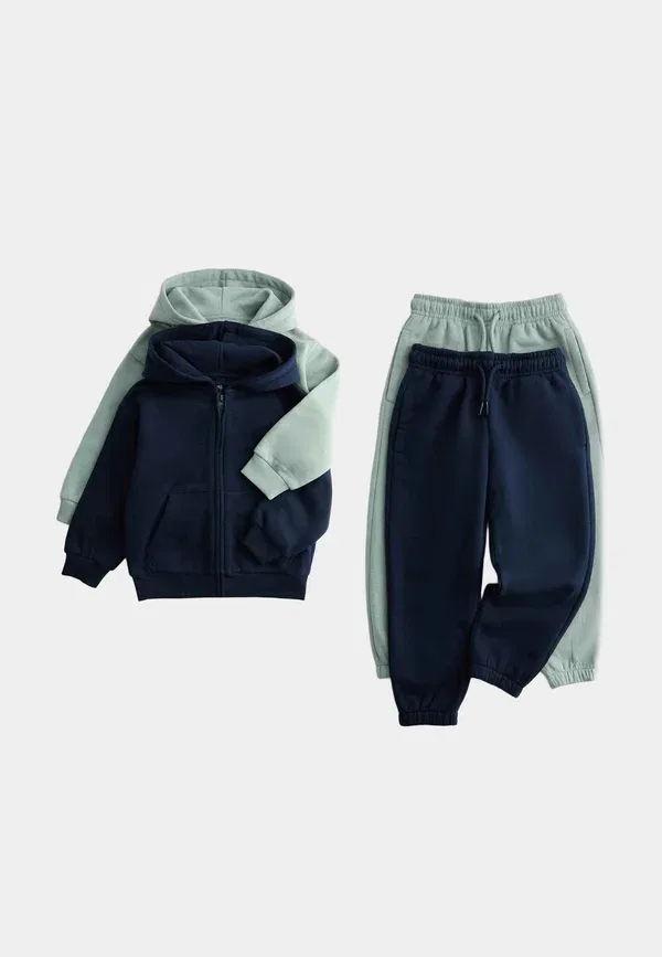 Спортивный костюм из 2 предметов, хлопок, tracksuit, Marks & Spencer, темно-синий Mix — фото 4