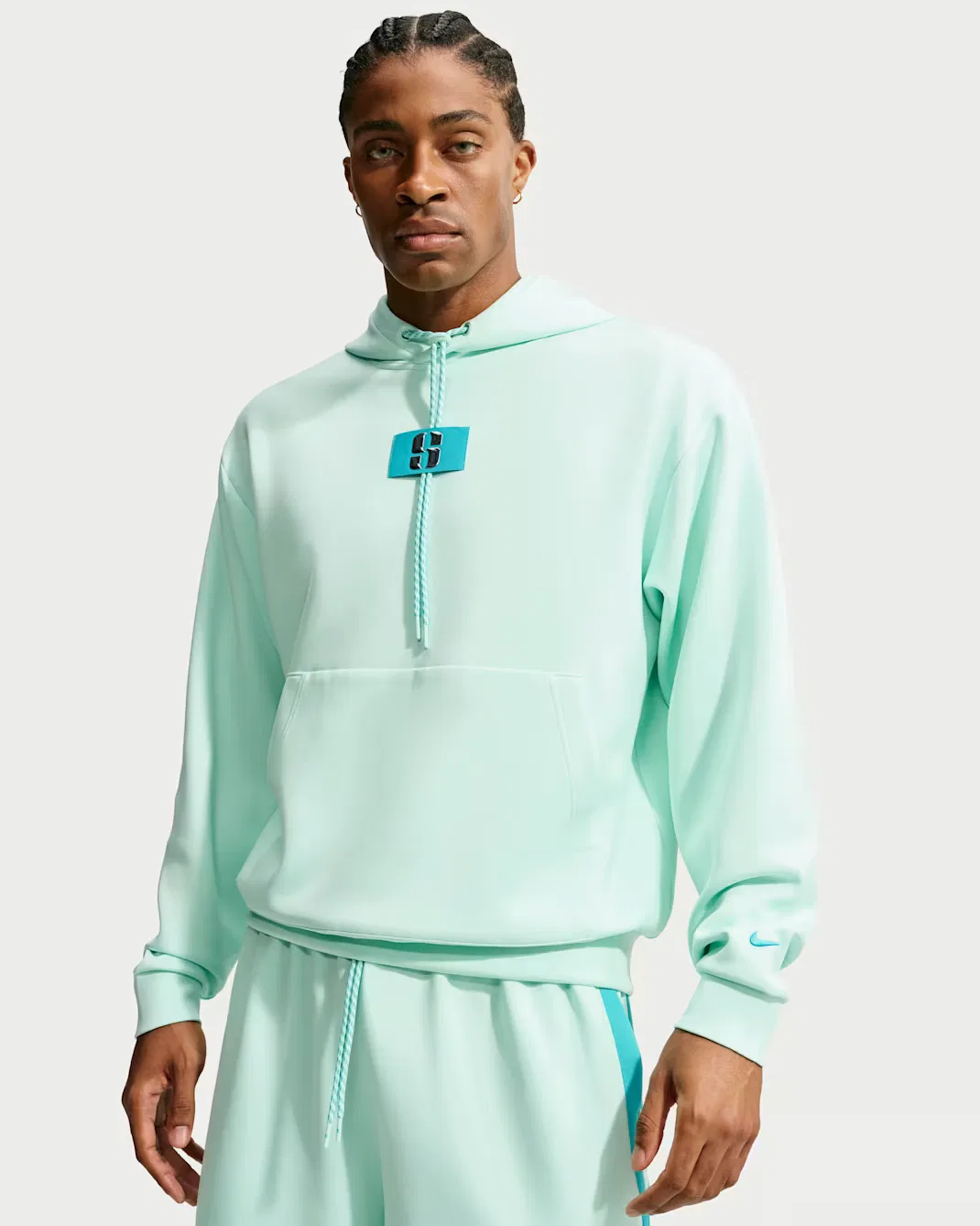Баскетбольная толстовка Dri-FIT Sabrina Nike, Mint Foam/Ice Silver/Dusty Cactus — фото 3