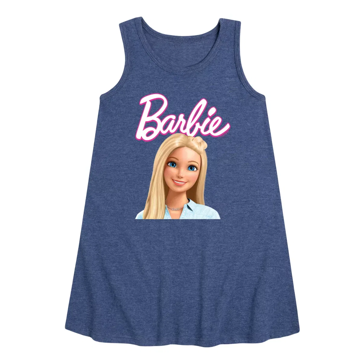 Детское платье-трапеция без рукавов Barbie Heather Navy