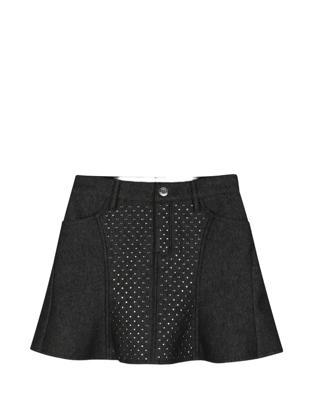 Джинсовая юбка с заклепками Marc Jacobs Kids, серый
