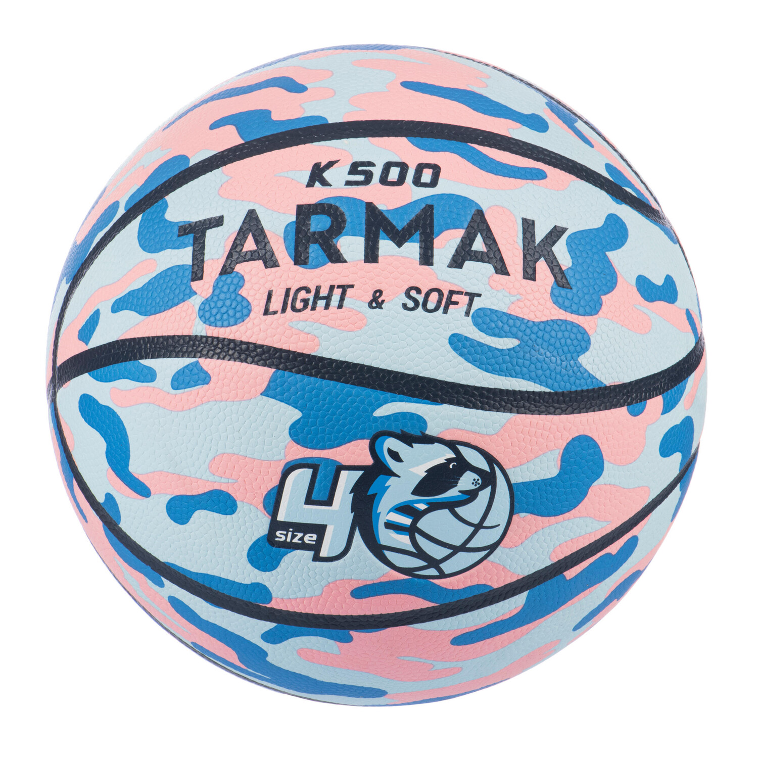 

Мяч баскетбольный K500 Aniball детский размер 4 синий/розовый TARMAK, светло-голубой/светло-розовый