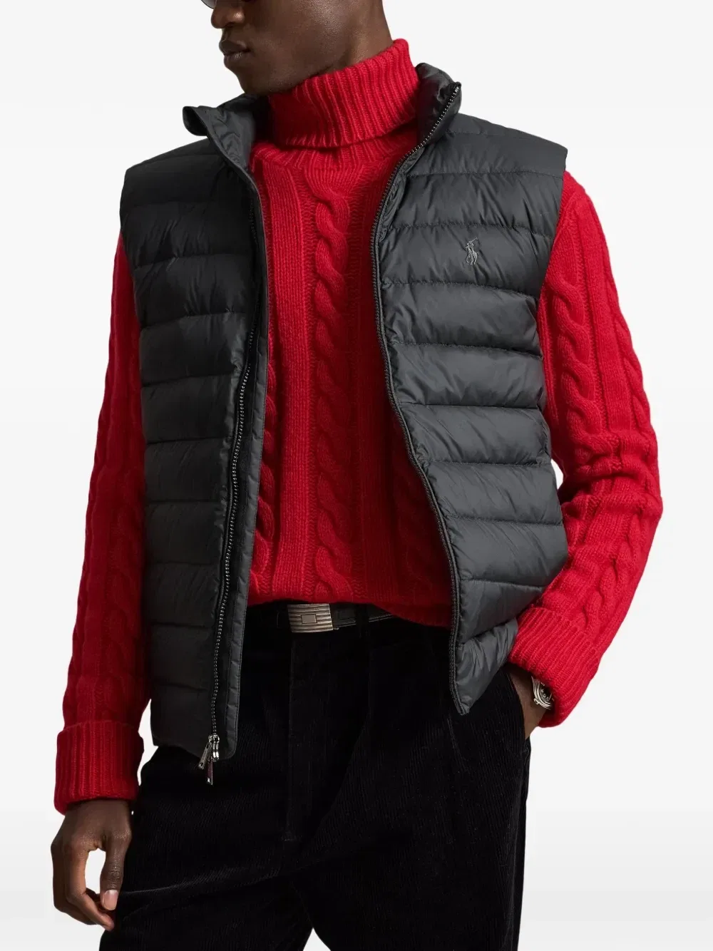 Дутый жилет Colden Packable Polo Ralph Lauren, черный — фото 3