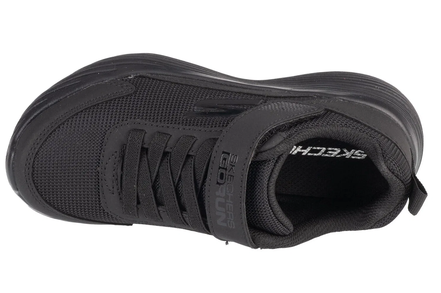 Детские кроссовки для мальчиков с шнуровкой и липучкой Go Run 400 V2 - Strarvo Skechers, Schwarz — фото 3