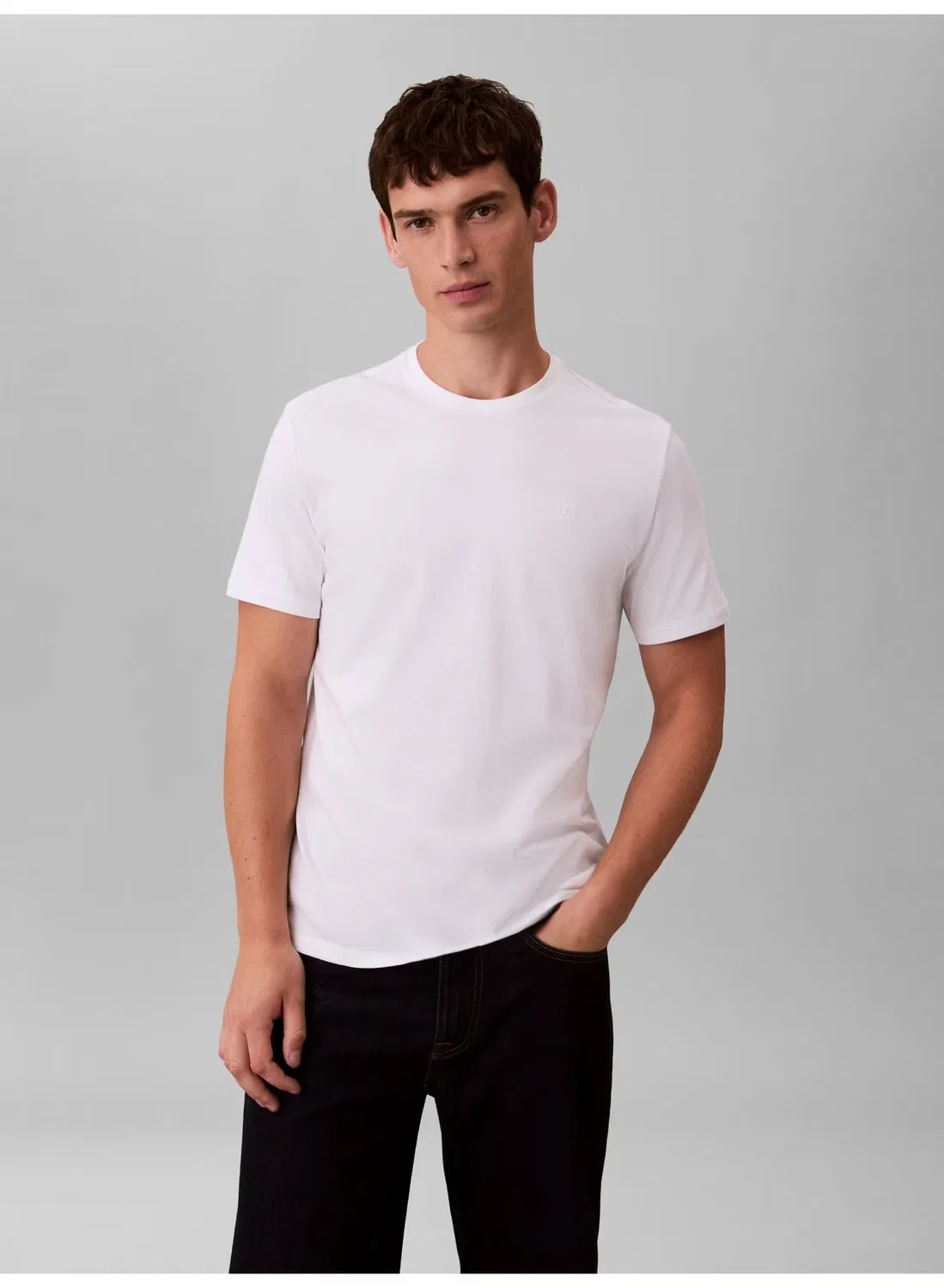 Футболка с монограммой Monogram logo Calvin Klein, белый