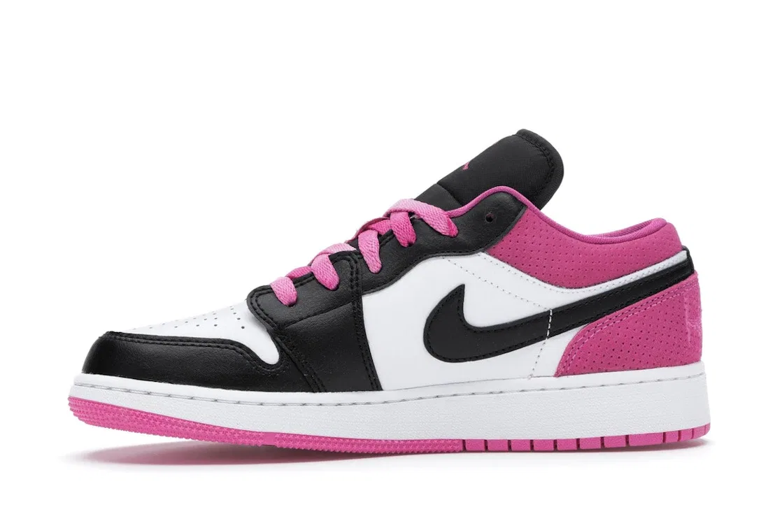 Детские кроссовки Lifestyle Jordan 1 Low, Black/Active Fuchsia-White-Black — фото 3