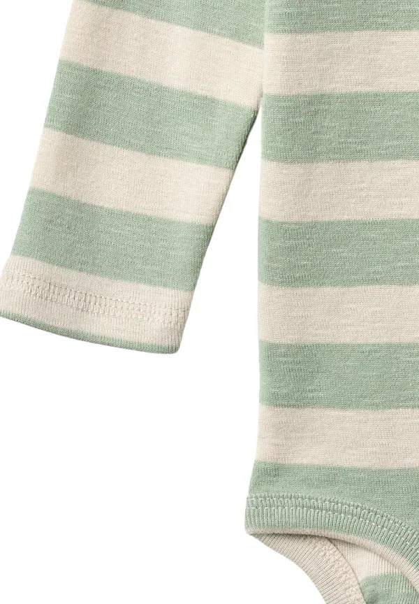 Боди с длинным рукавом Freddie unisex Wheat, Mint Stripe, мятный — фото 3
