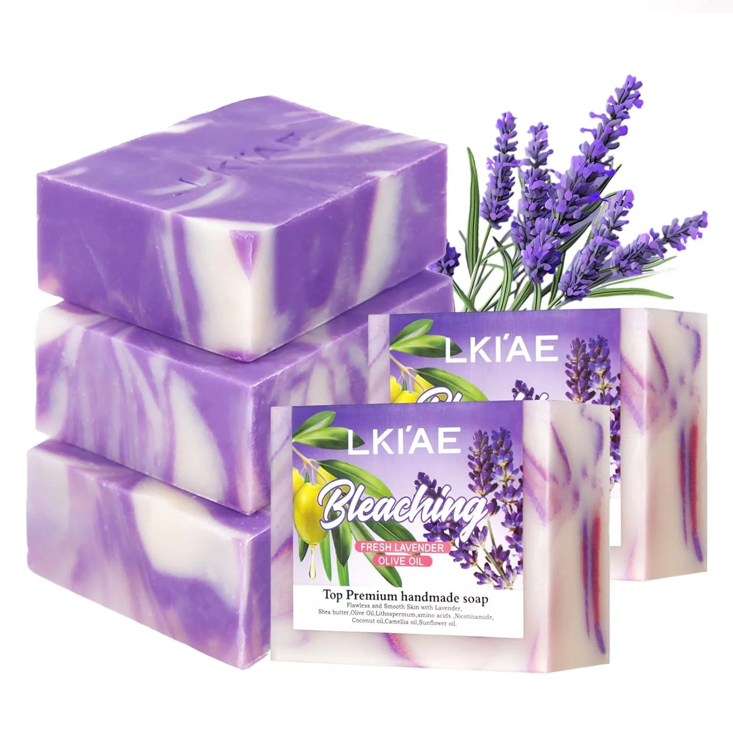 Мыло ручной работы с лавандой, 5 шт по 150 г, AILKE BOOST LUSTER, 5 Items