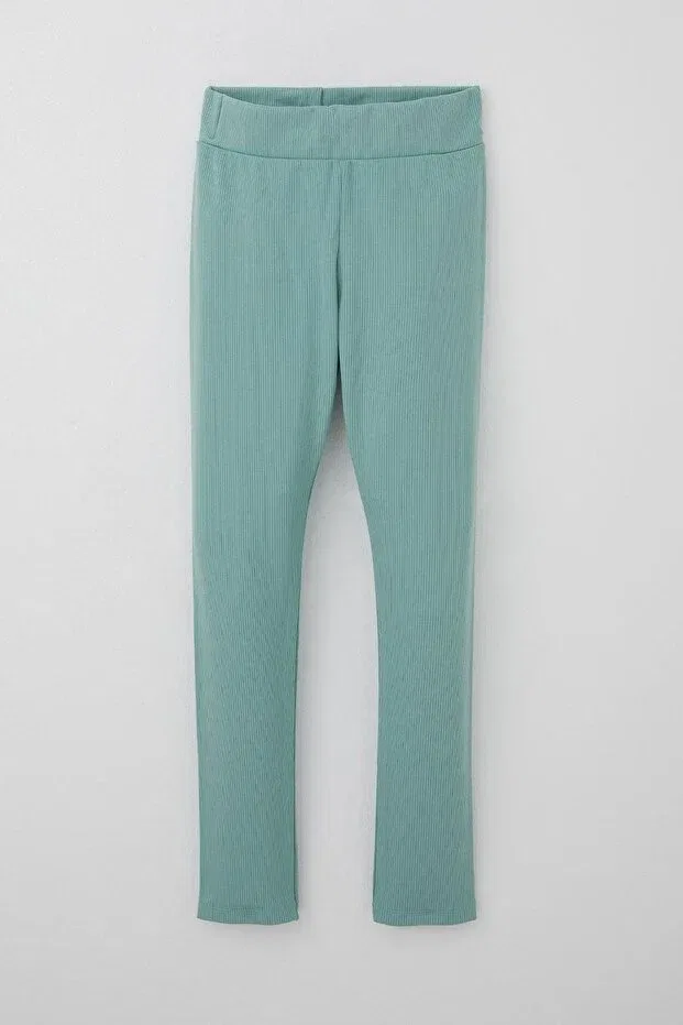 Детские лосины для девочек с принтом в полоску Breeze, Mint Green
