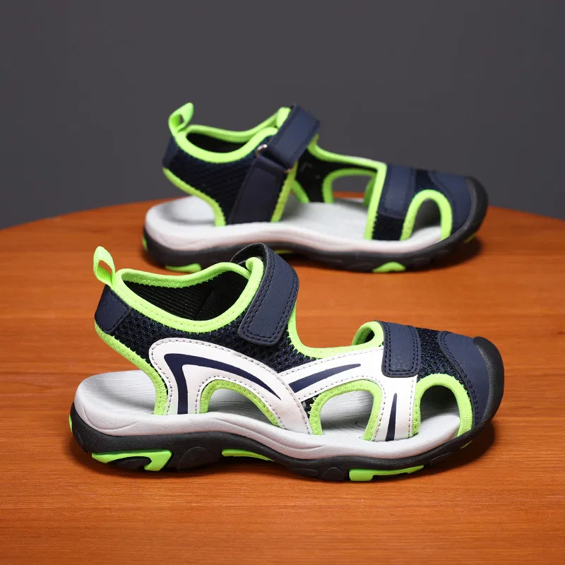 Детские сандалии с низким верхом, износостойкие, модель 807HX Neon Green, SHIBU, Neon Green — фото 2