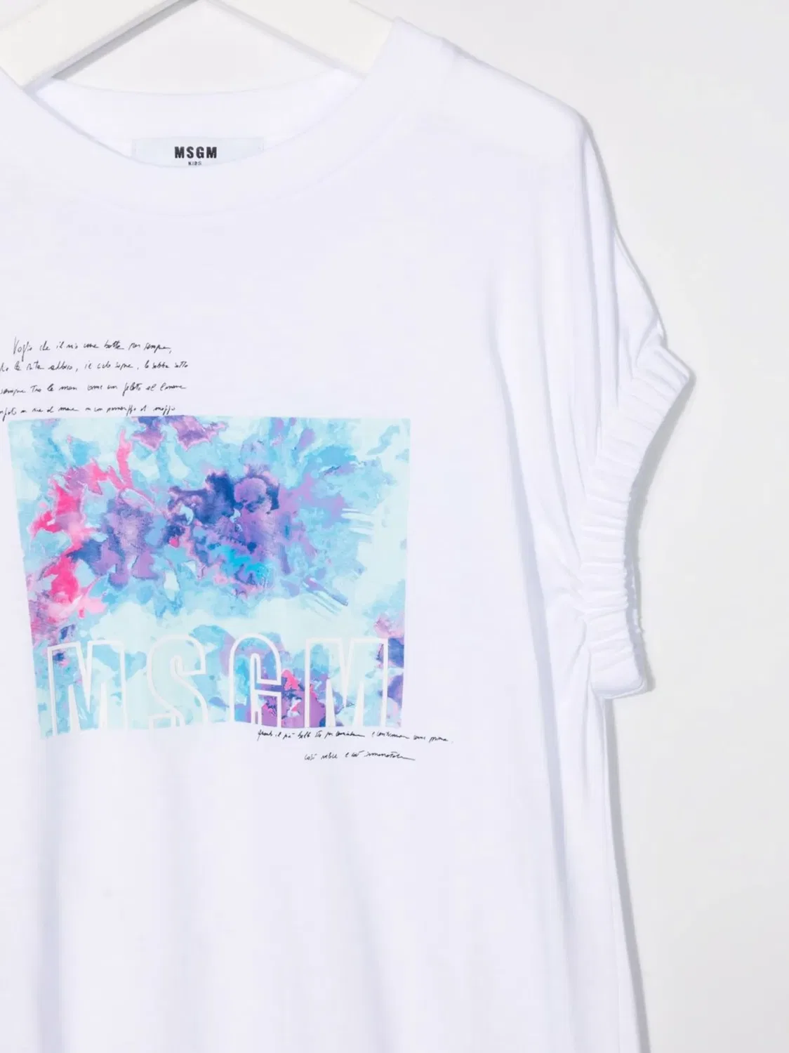 Платье-футболка с платком Msgm Kids, белый — фото 3