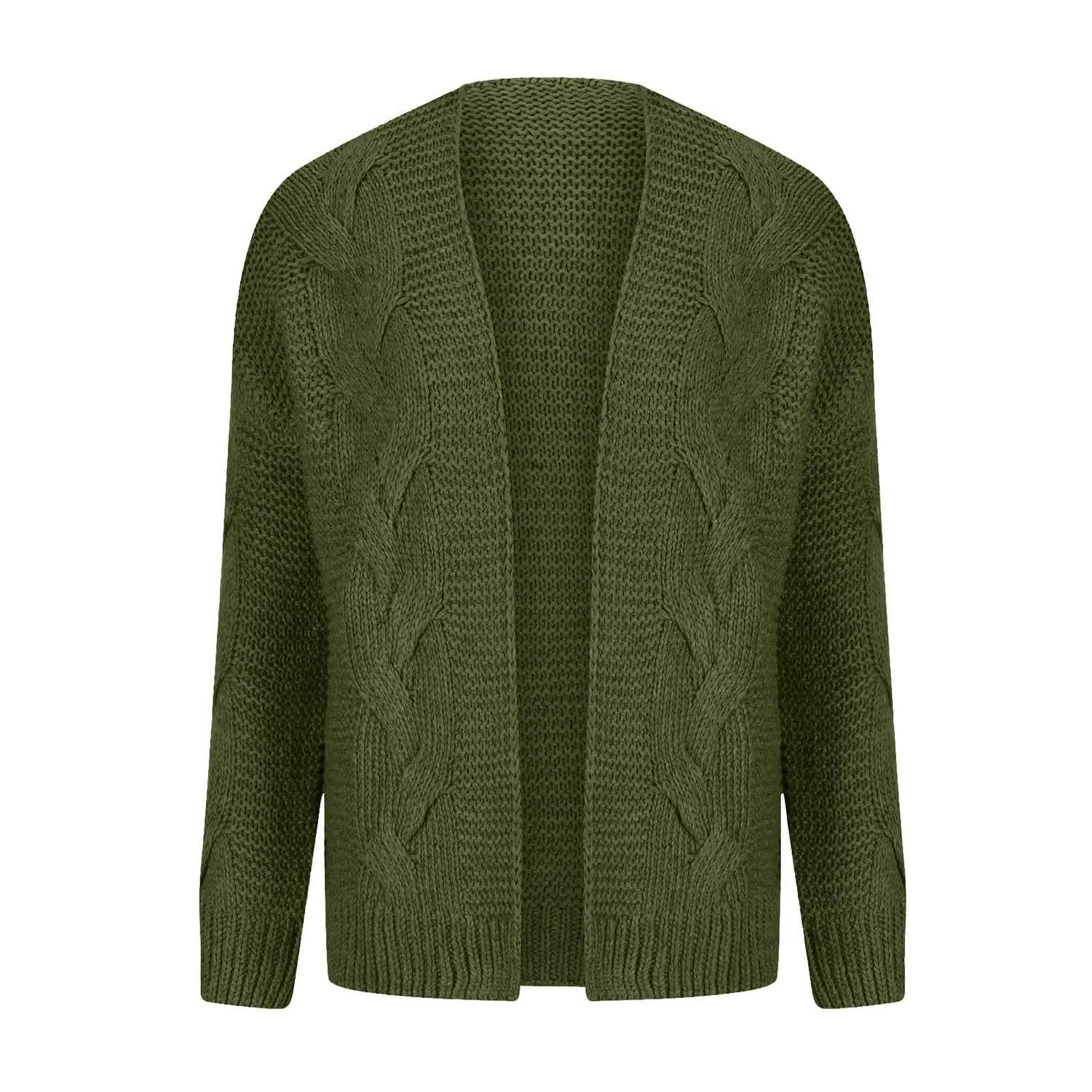 Женский кардиган с длинным рукавом Tweed Style Chunky Cardigan, green — фото 4