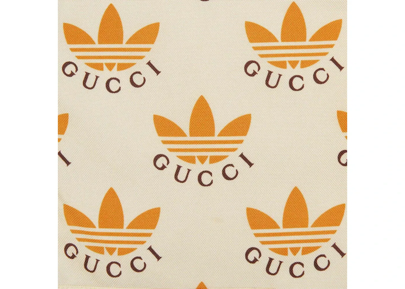Мужская куртка с принтом Trefoil Gucci x Adidas, Ivory/Brown — фото 2