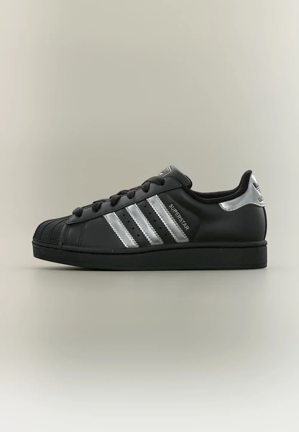 Кроссовки Superstar ii унисекс Adidas Originals, Core Black/Silver-Coloured Metallic/Off White