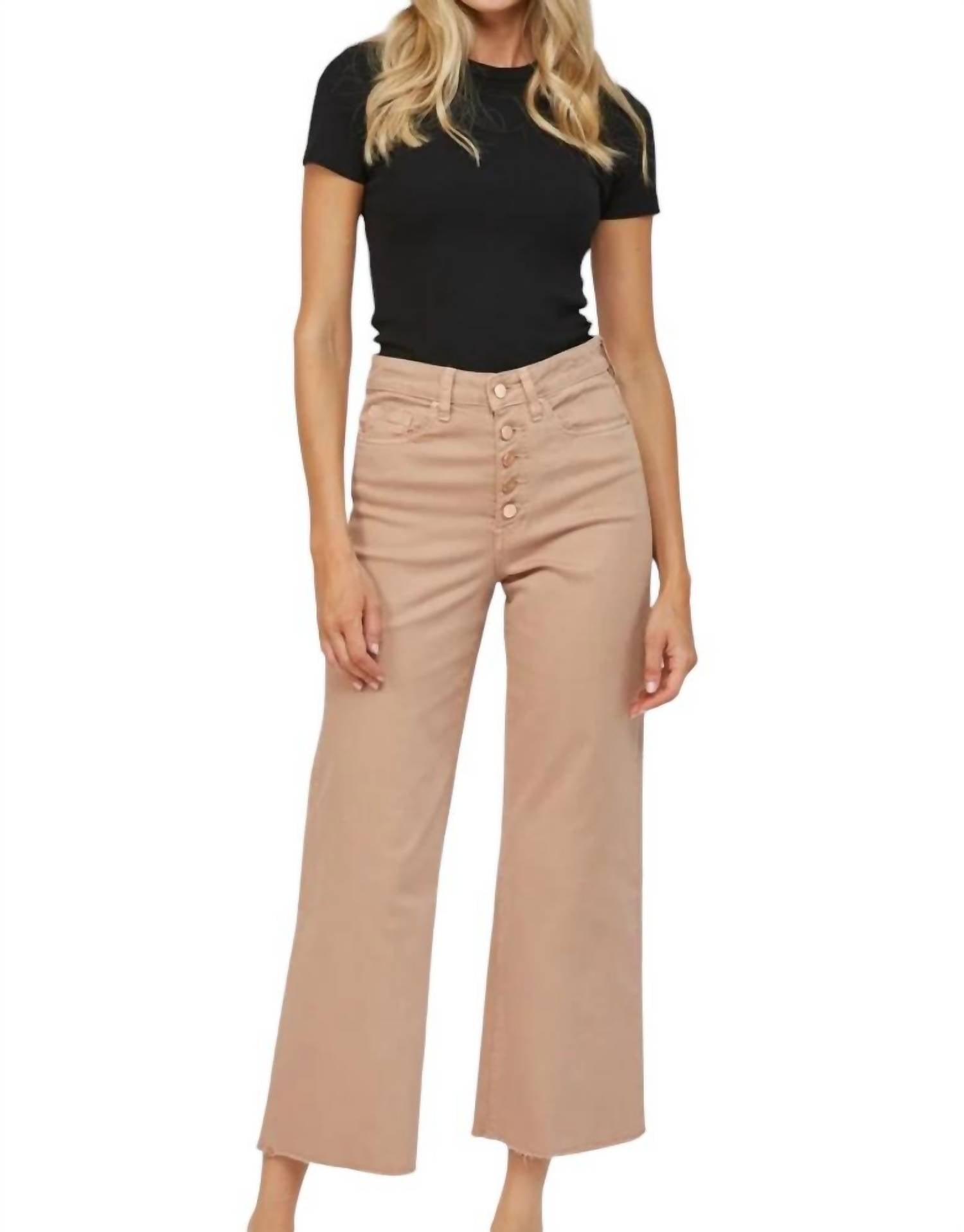 

Укороченные джинсы Chromatic High Rise цвета Brown Sugar mica denim