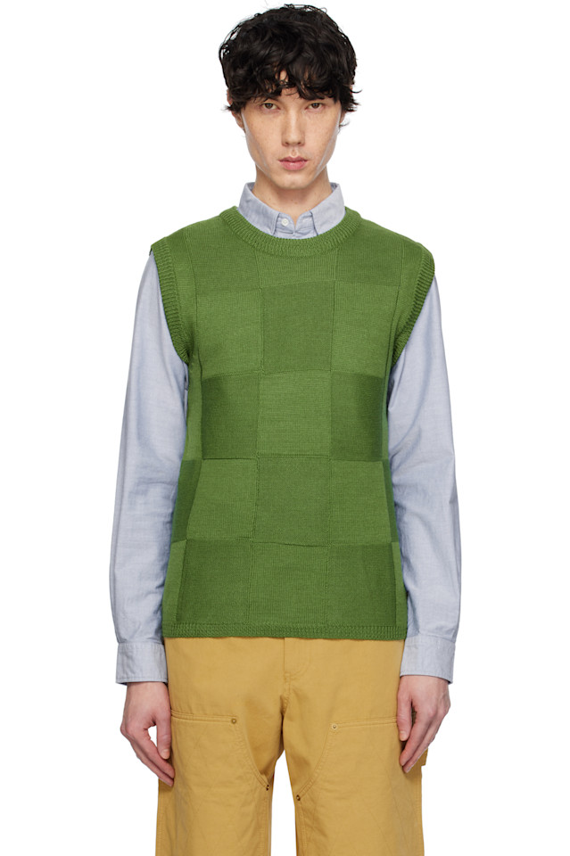 

Вязаный жилет Damier After Pray, зеленый