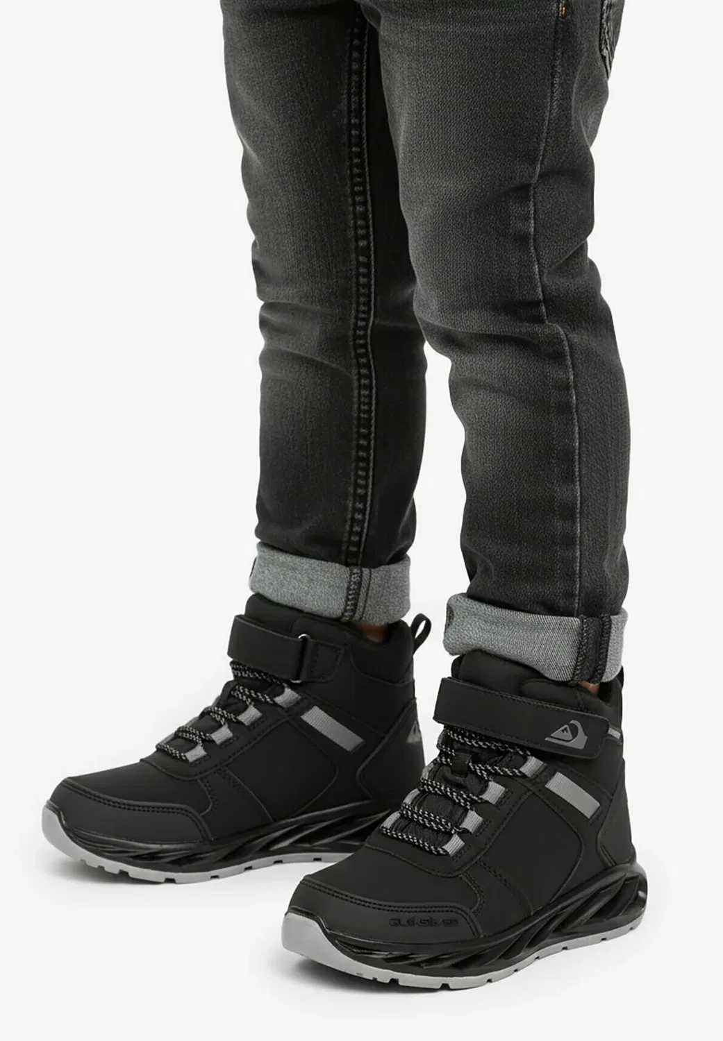 Детские зимние ботинки 5906751486597 - ботильоны на шнуровке Quiksilver, Black