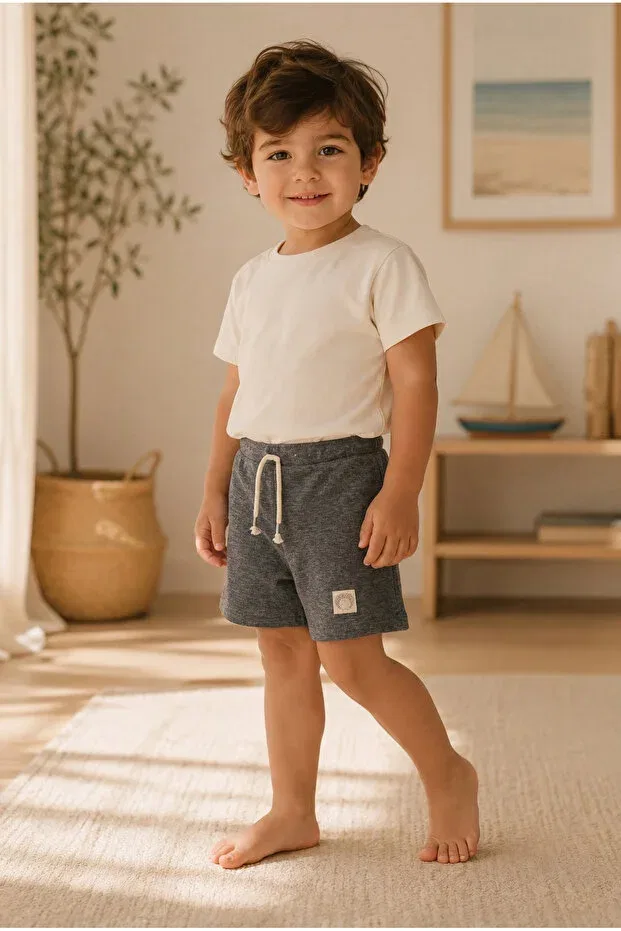 Детские шорты для девочек хлопковые Zumi Baby Kids, Anthracite