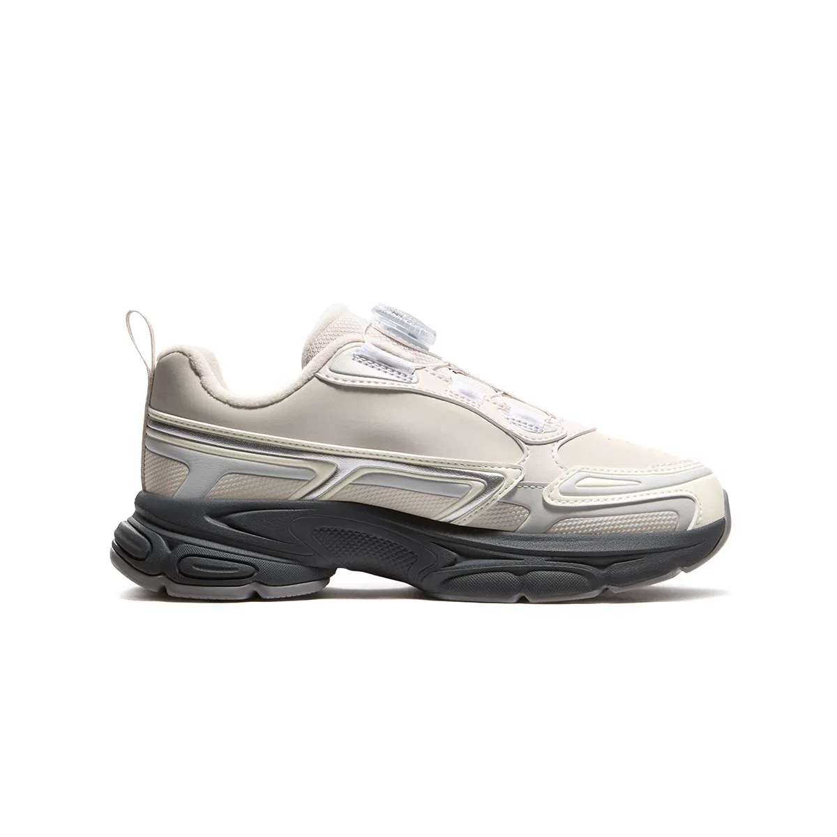 Детские кроссовки для бега с ретро-стилем FILA KIDS, White Sand Gray/Milk White — фото 3