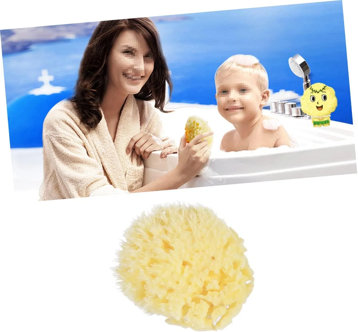 Губка для ванны Natural Honeycomb Healeved, набор 2 шт, 10x9x4.5 см — фото 4