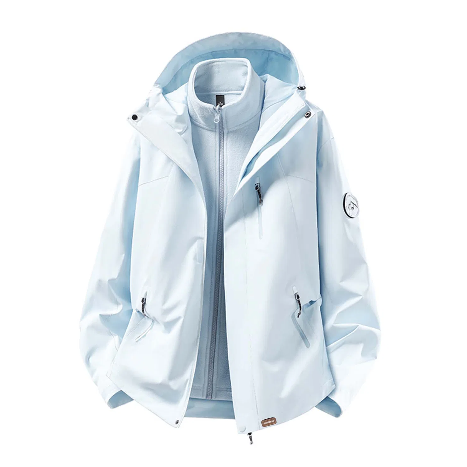 Детская ветровка с капюшоном, немодельная, прямой крой, Blue 3-in-1, WARRIOR