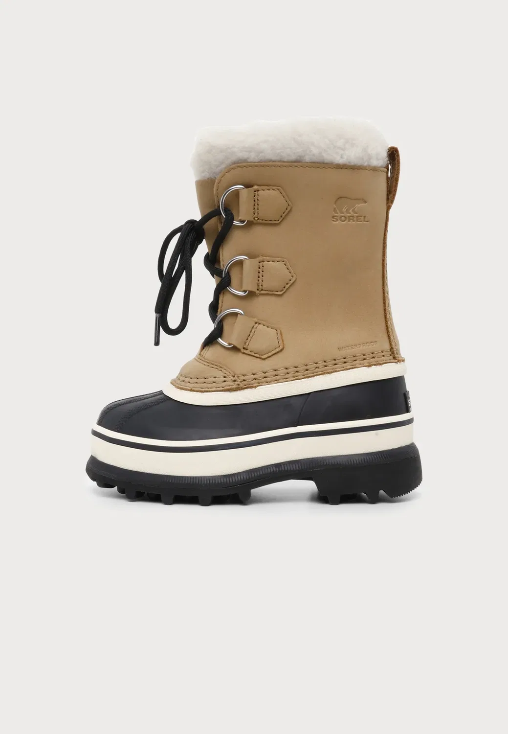 Детские зимние ботинки унисекс с изображением северного оленя Sorel, Caribou Buff/Black