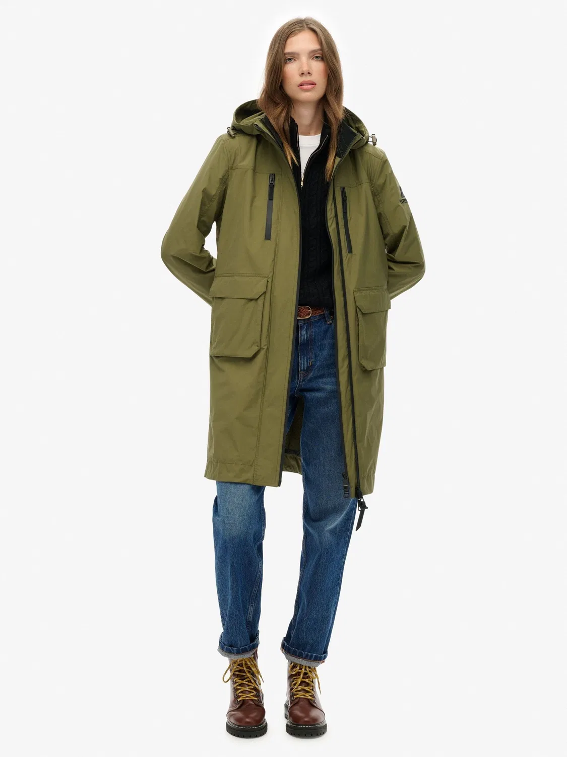 Парка удлиненная Superdry Green — фото 4