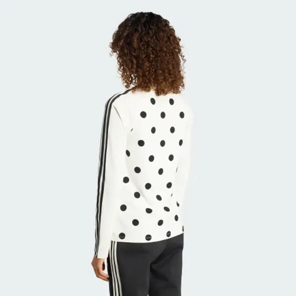 Футболка с длинным рукавом Polka Dot Slim Adidas, офф-вайт — фото 3