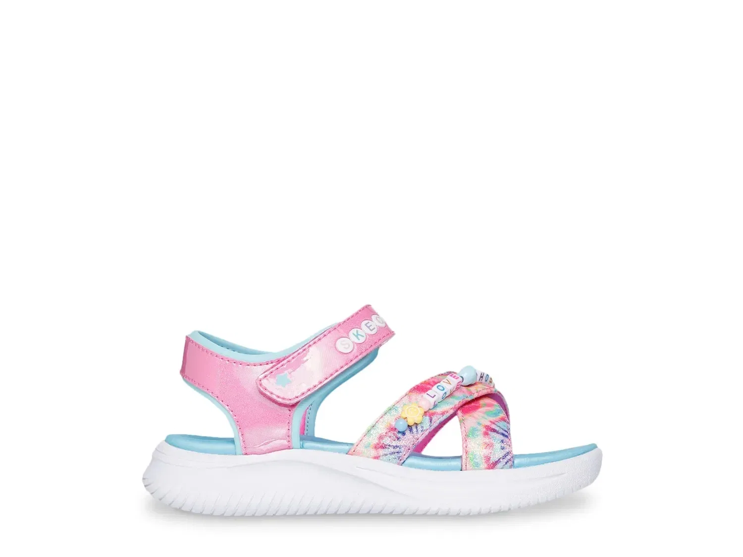 Сандалии Jumpsters Tie Dye BFFs Skechers, розовый тай-дай — фото 3