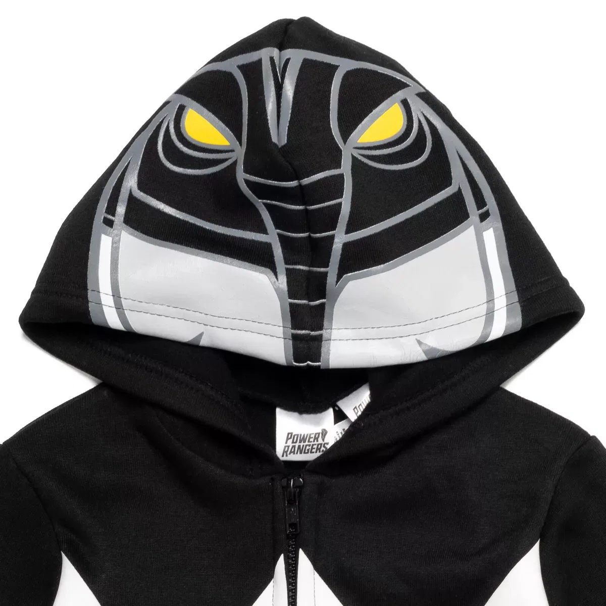 Детское худи на молнии с принтом Power Rangers Fleece Zip Up Hoodie Toddler Power Rangers, Black — фото 3