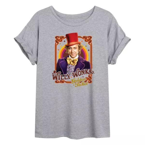 

Футболка Juniors Willy Wonka Frame большого размера Licensed Character, серый