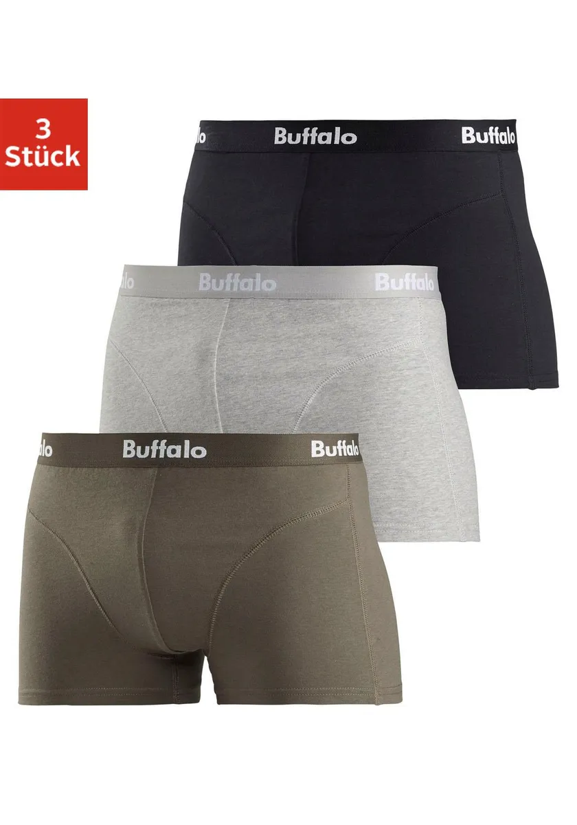 

Боксеры Buffalo (3 шт. в упаковке) с оверлочными швами спереди, зеленый