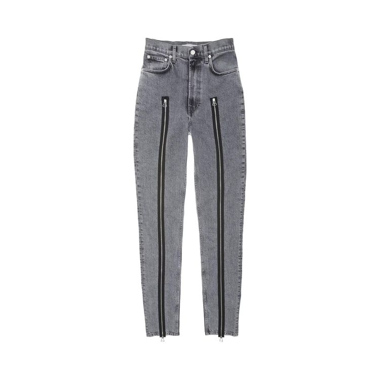 

Джинсы Helmut Lang Runway Hi Spikes Zipper Jeans Grey, серый