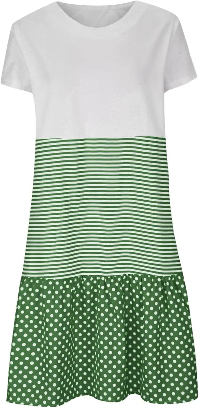 Женское летнее мини-платье с коротким рукавом Swing Beach Dress, Green — фото 3