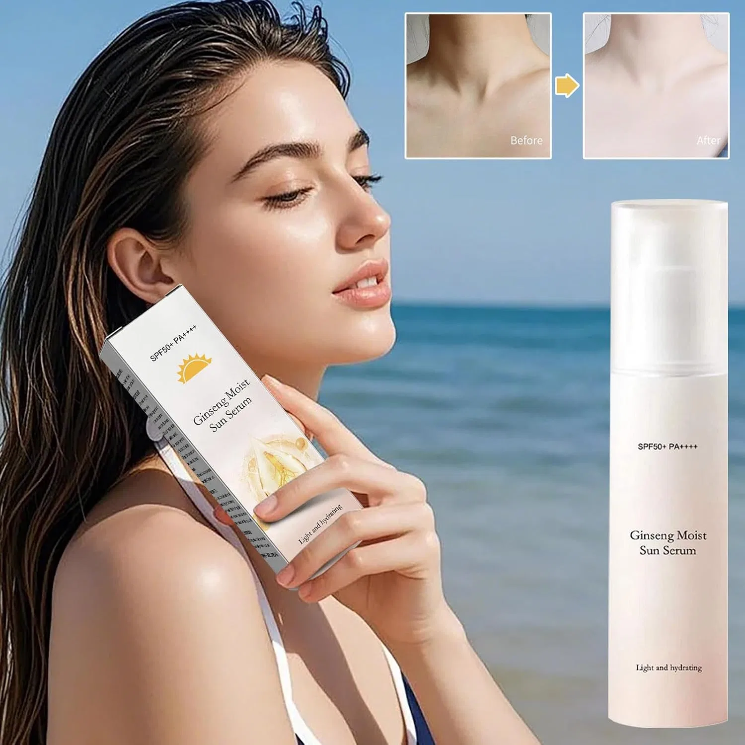Солнцезащитный сыворотка SPF 50+ с женьшенем, 50 мл Generisch — фото 2