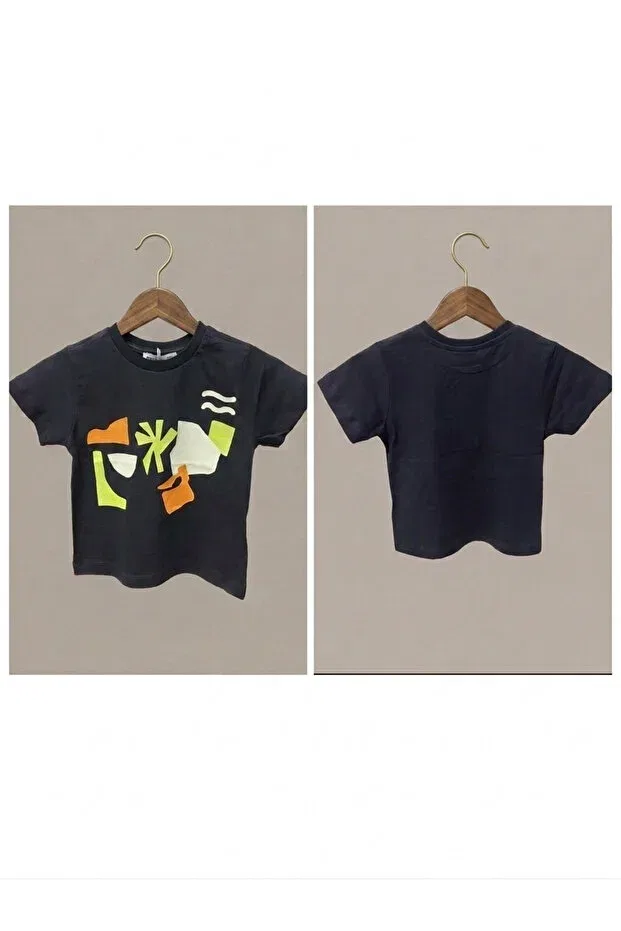 Детская футболка для мальчиков хлопковая A&Şik Butik, Black — фото 2