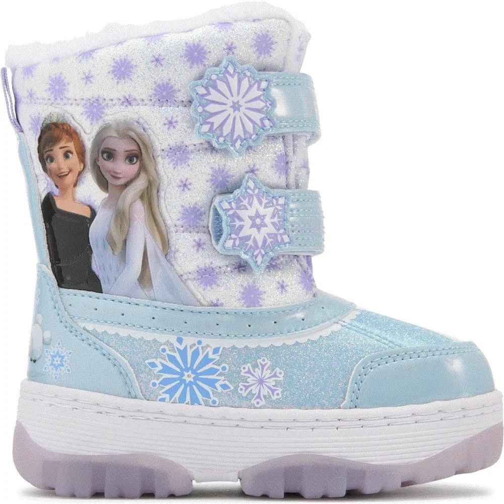 Детские зимние ботинки с подсветкой для малышей Frozen, Blue/White — фото 2