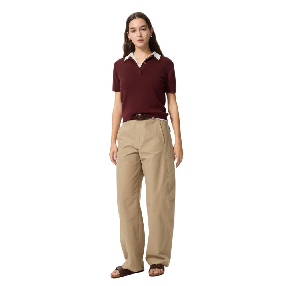 Брюки-бочонки Uniqlo Jersey Longer Length Unisex, 32 бежевый