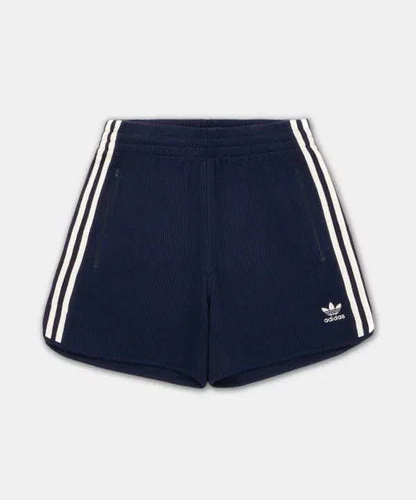Шорты вафельной фактуры, Adidas, темно-синий